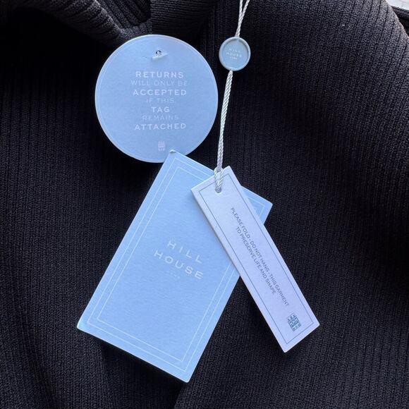 NWT HILL HOUSE Persephone Dress in Black Maxi Dress with Balloon Sleeves - Picture 11 of 12